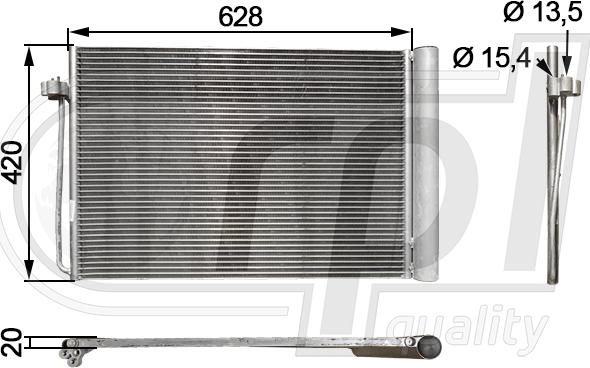 RPL QUALITY APCDBW5023 - Condensator, climatizare - allinparts.ro