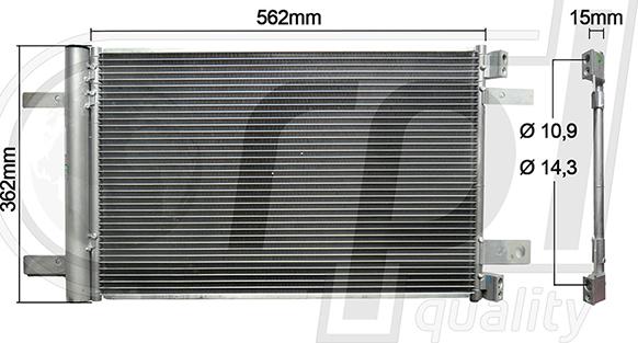 RPL QUALITY APCDCI5057 - Condensator, climatizare allinparts.ro