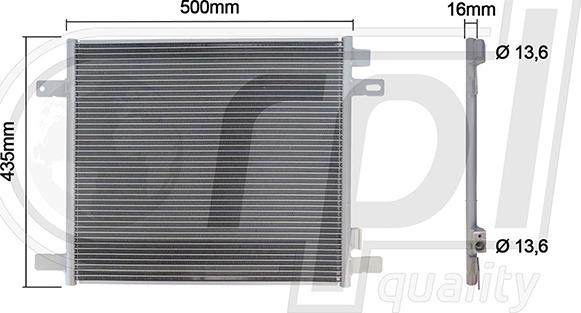 RPL QUALITY APCDDF5006 - Condensator, climatizare allinparts.ro