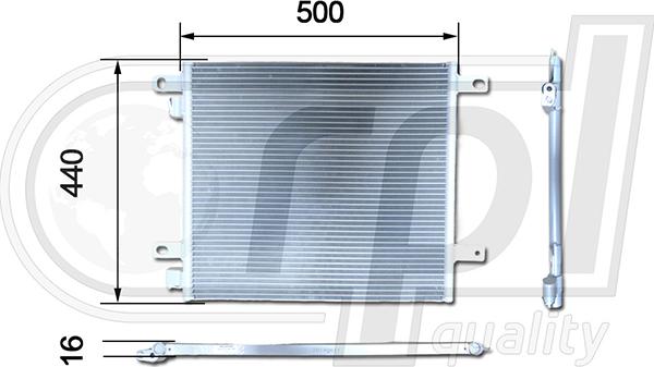 RPL QUALITY APCDDF5003 - Condensator, climatizare allinparts.ro