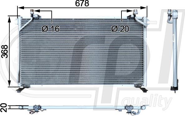 RPL QUALITY APCDFD5022 - Condensator, climatizare - allinparts.ro