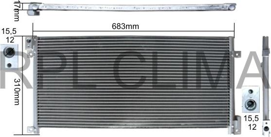 RPL QUALITY APCDIV5003 - Condensator, climatizare - allinparts.ro