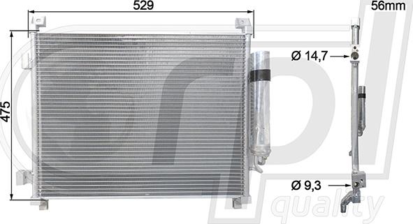 RPL QUALITY APCDNI5059 - Condensator, climatizare allinparts.ro
