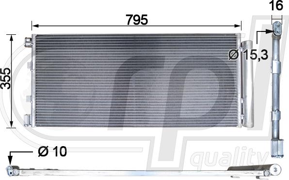 RPL QUALITY APCDRE5075 - Condensator, climatizare - allinparts.ro