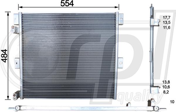 RPL QUALITY APCDRE5078 - Condensator, climatizare - allinparts.ro
