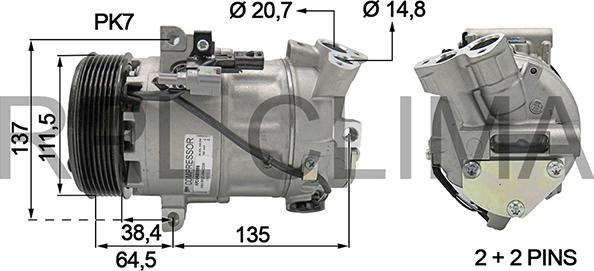 RPL QUALITY APCORE0086 - Compresor, climatizare allinparts.ro