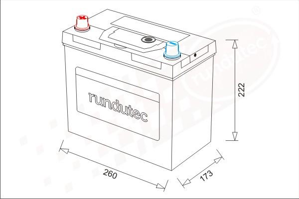RUTEC RNU080LANBL - Baterie de pornire allinparts.ro
