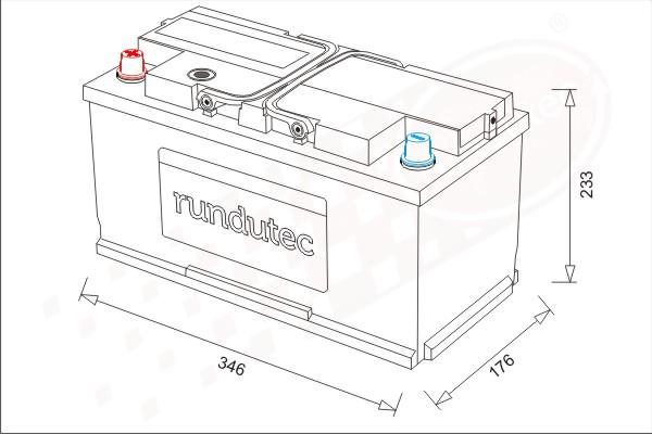 RUTEC RNU110LEL - Baterie de pornire - allinparts.ro