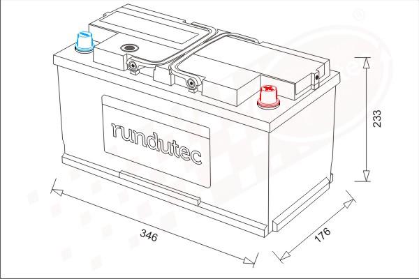 RUTEC RNU110REL - Baterie de pornire allinparts.ro