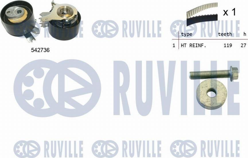 Ruville 550378 - Set curea de distributie allinparts.ro
