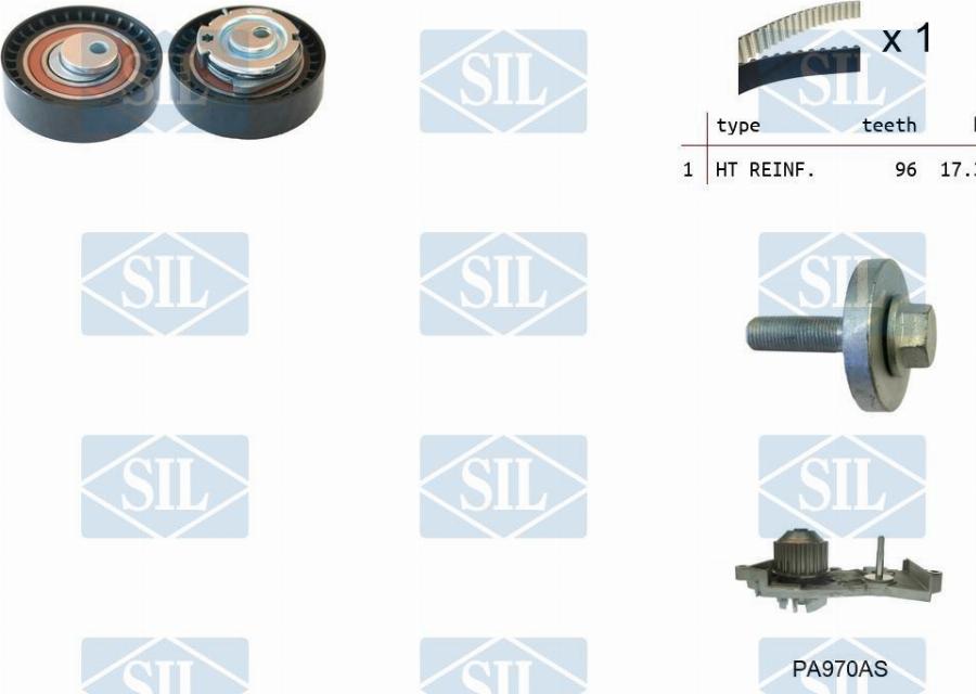 Saleri SIL K3PA970AS - Set pompa apa + curea dintata allinparts.ro