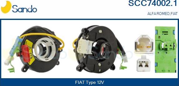 Sando SCC74002.1 - Arc spirala, Airbag allinparts.ro