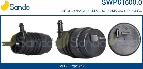 Sando SWP61600.0 - Pompa de apa,spalare parbriz - allinparts.ro