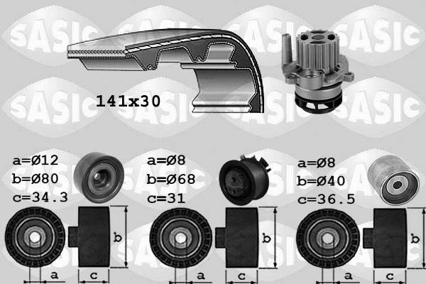 Sasic 3906067 - Set pompa apa + curea dintata allinparts.ro