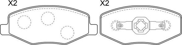 SB BP81002 - Set placute frana,frana disc allinparts.ro