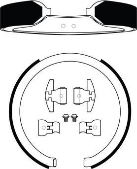 SB BS52003 - Set saboti frana, frana de mana - allinparts.ro