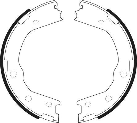 SB BS13002 - Set saboti frana, frana de mana - allinparts.ro