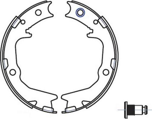 SB BS23704 - Set saboti frana, frana de mana - allinparts.ro