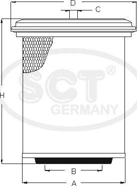 SCT-MANNOL SB 3198 - Filtru aer allinparts.ro