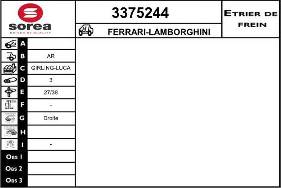 Sera 3375244 - Etrier frana allinparts.ro