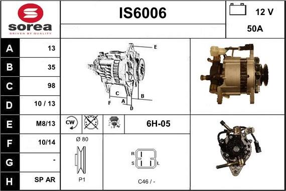 Sera IS6006 - Generator / Alternator - allinparts.ro