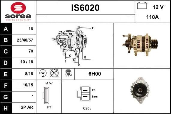 Sera IS6020 - Generator / Alternator - allinparts.ro