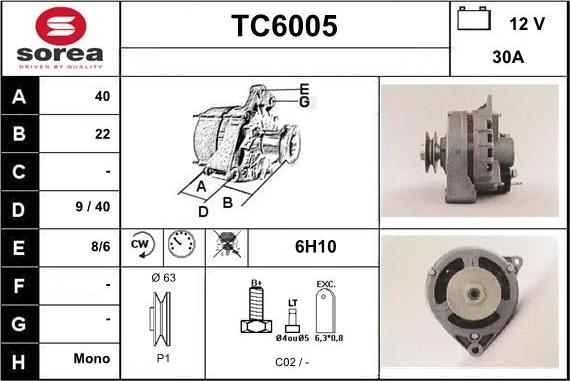 Sera TC6005 - Generator / Alternator allinparts.ro
