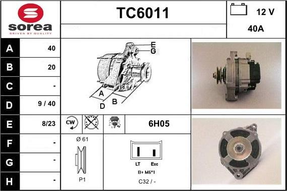 Sera TC6011 - Generator / Alternator - allinparts.ro