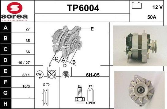 Sera TP6004 - Generator / Alternator - allinparts.ro