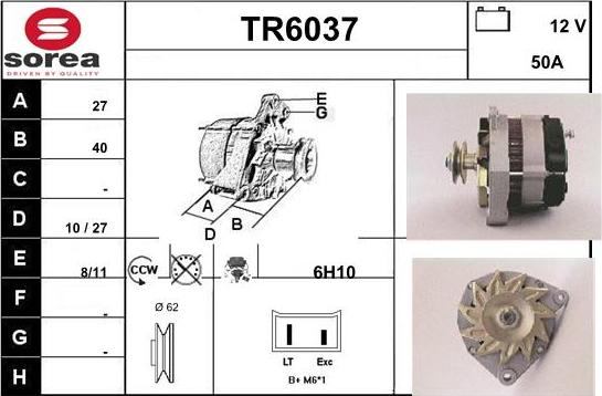 Sera TR6037 - Generator / Alternator allinparts.ro