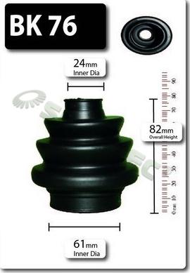 Shaftec BK76 - Burduf cauciuc, articulatie planetara - allinparts.ro