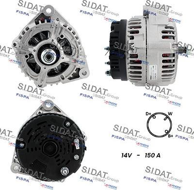 Sidat A12ML1438 - Generator / Alternator - allinparts.ro