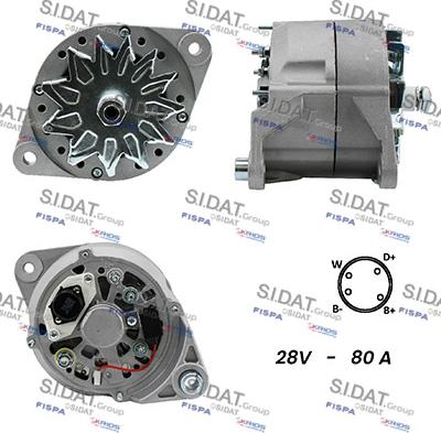 Sidat A24BH0078A2 - Generator / Alternator allinparts.ro