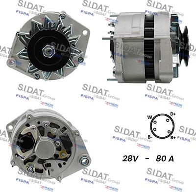 Sidat A24BH0103A2 - Generator / Alternator allinparts.ro