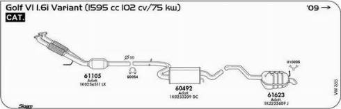 Sigam 90054 - Conector teava, sistem de esapament - allinparts.ro
