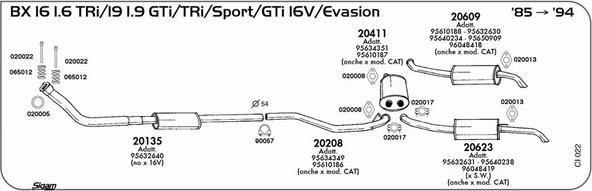 Sigam CI022 - Sistem de esapament - allinparts.ro