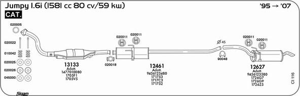 Sigam CI116 - Sistem de esapament - allinparts.ro