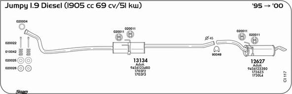 Sigam CI117 - Sistem de esapament allinparts.ro
