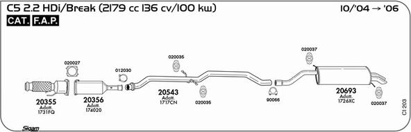 Sigam CI203 - Sistem de esapament - allinparts.ro