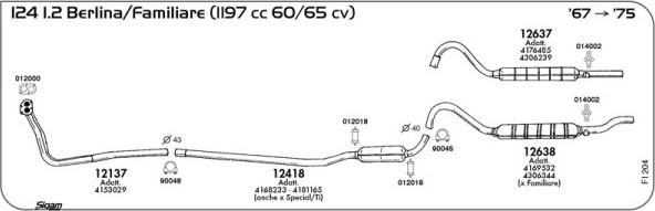 Sigam FI204 - Sistem de esapament - allinparts.ro