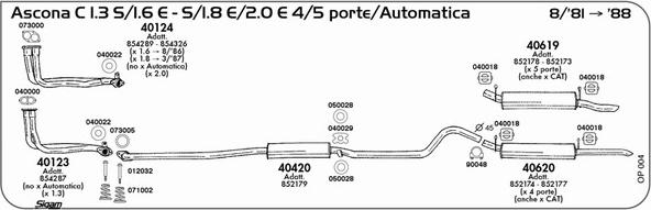 Sigam OP004 - Sistem de esapament - allinparts.ro