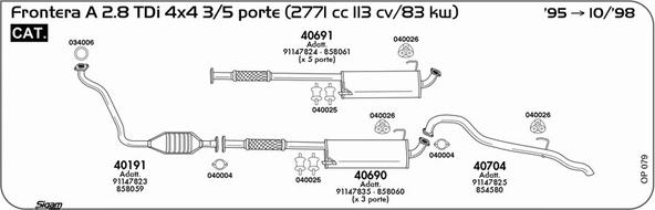 Sigam OP079 - Sistem de esapament - allinparts.ro