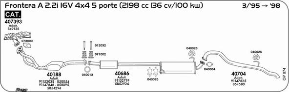 Sigam OP074 - Sistem de esapament allinparts.ro