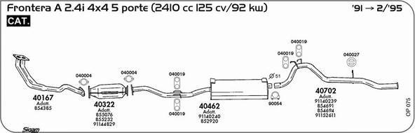 Sigam OP075 - Sistem de esapament - allinparts.ro