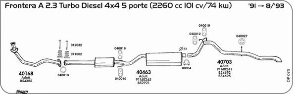 Sigam OP076 - Sistem de esapament - allinparts.ro