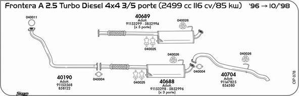 Sigam OP078 - Sistem de esapament - allinparts.ro