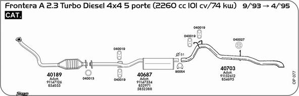 Sigam OP077 - Sistem de esapament - allinparts.ro