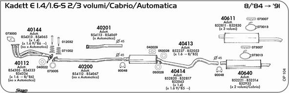 Sigam OP104 - Sistem de esapament - allinparts.ro
