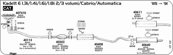 Sigam OP102 - Sistem de esapament - allinparts.ro