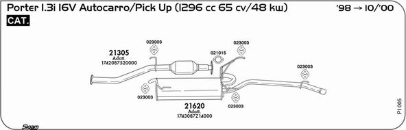 Sigam PI005 - Sistem de esapament allinparts.ro